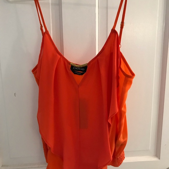 Bebe Ruffle Silk Top - Picture 2 of 5